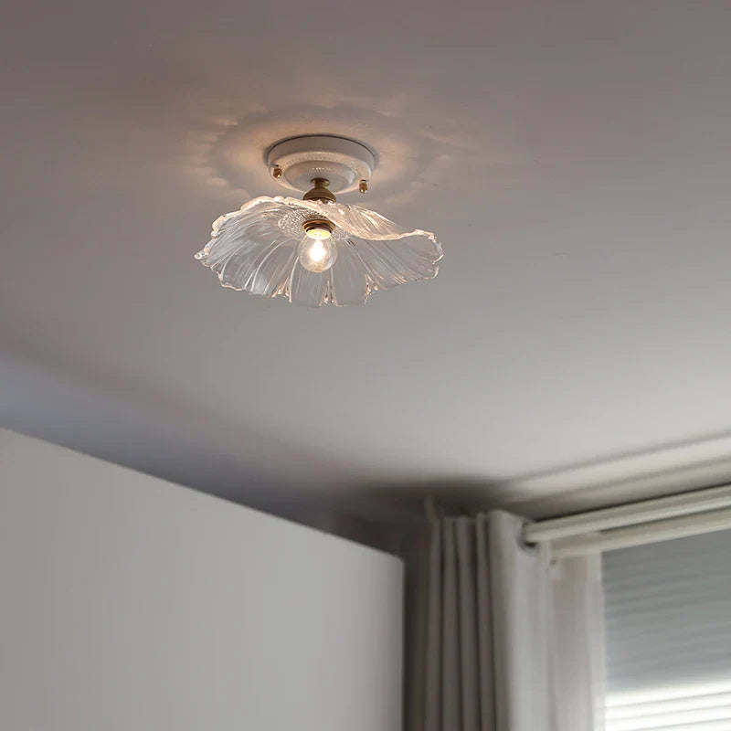 Glass Copper Ceiling Light