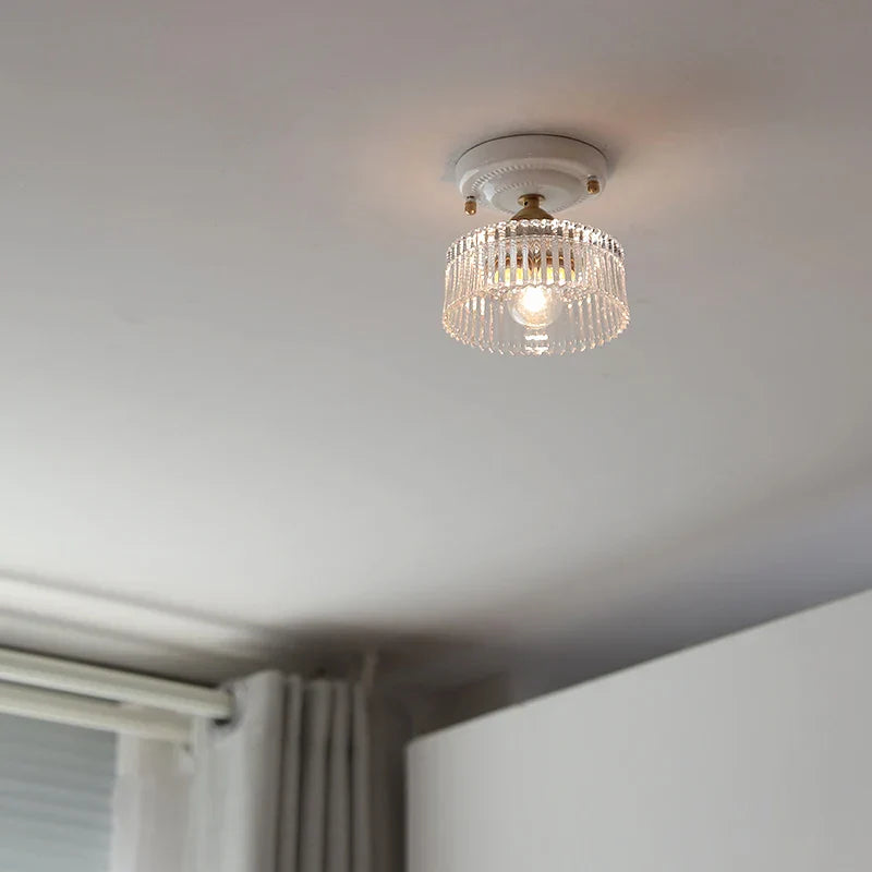 Glass Copper Ceiling Light