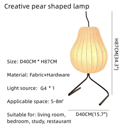Lámpara de pie LED DecorBites™ con forma de pera para decoración e iluminación del hogar en sala de estar, dormitorio, comedor y estudio.