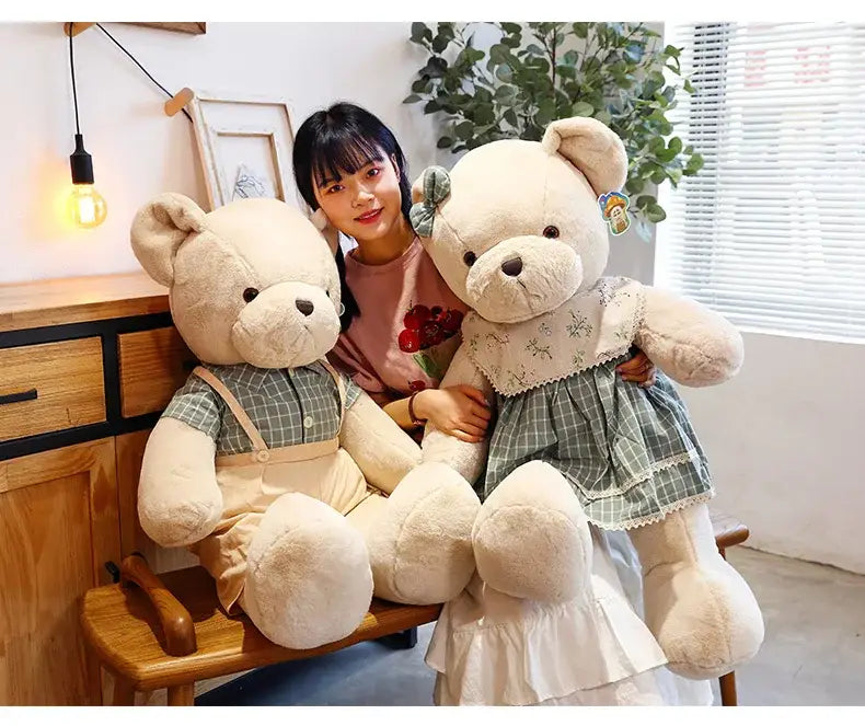 Decorbites™ Juguetes de Peluche de Oso Pareja de 80 cm Regalo de Navidad