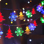 1-10M Christmas Snowflake star Light Christmas Deer String Lights for Merry Christmas Tree Garden New Year's home Decorations