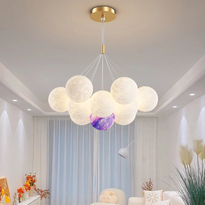 Nordic Bubble Ball LED Pendant Lights for Living  Dining Room Office Desks Bedroom Chandelier Home Decor Hanging Light Fixture