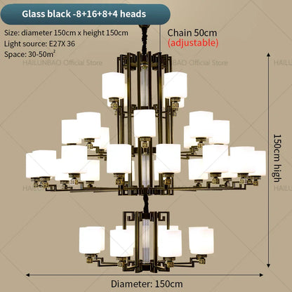 DecorBites™ Chinese Style Chandelier: Modern, Simple & Elegant Lighting for Living Room, Dining Room & Bedroom