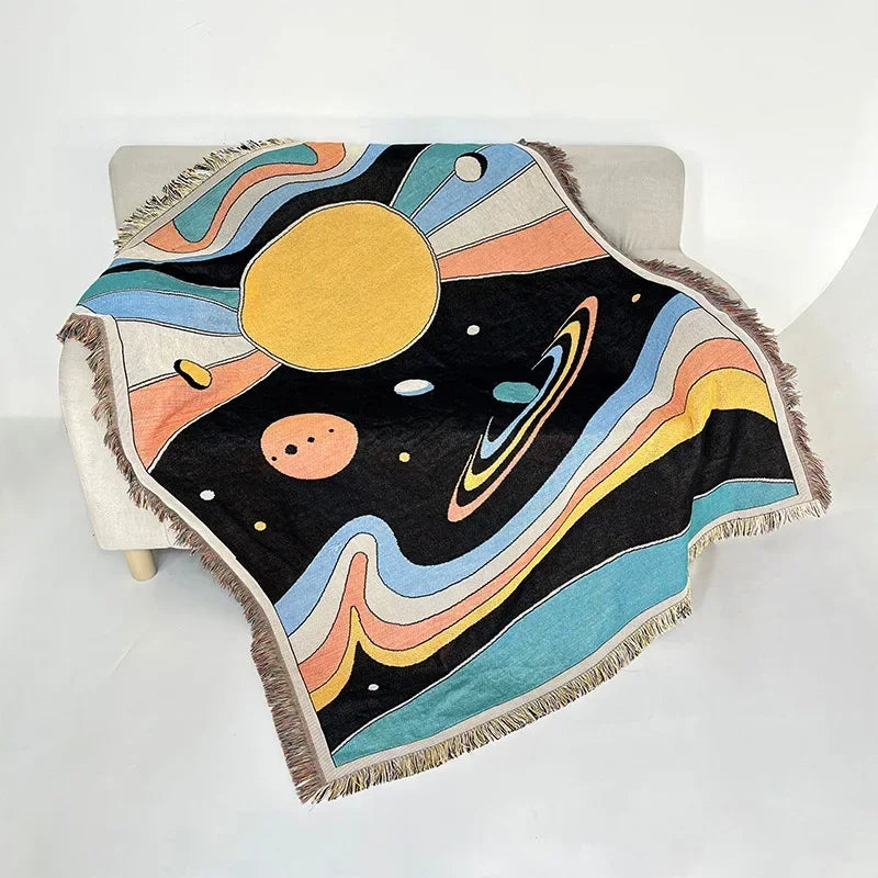 DecorBites™ Bohemian Classic Design Thread Blanket and Throw