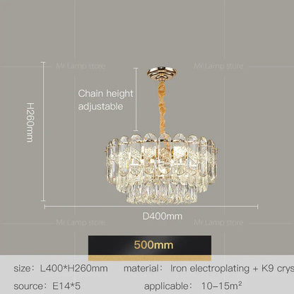 ثريا كريستالية من DecorBites™ مزودة بإضاءة LED: إضاءة عصرية فاخرة لقاعة المطعم