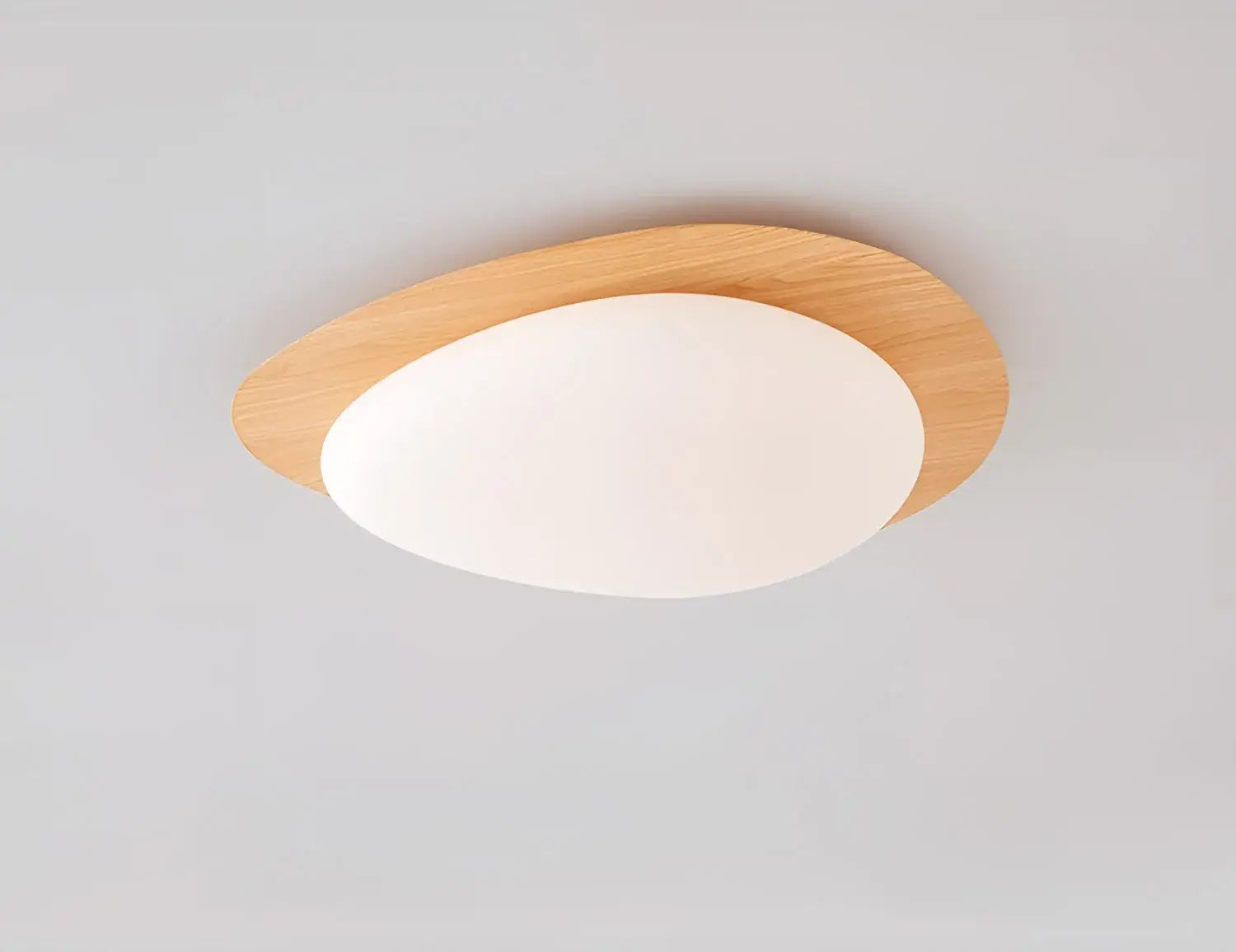 DecorBites™ Retro-Style Walnut Acrylic Ceiling Light