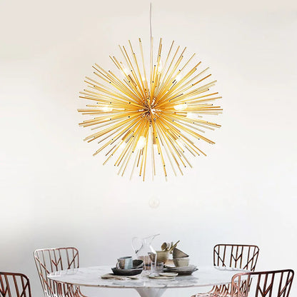 DecorBites™ Dandelion Ball Chandelier: Nordic Modern Golden Bedroom & Restaurant Lamp