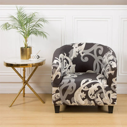 Decobites Printed Tub Chair Cover - Armchair Slipcover for Club Sofa