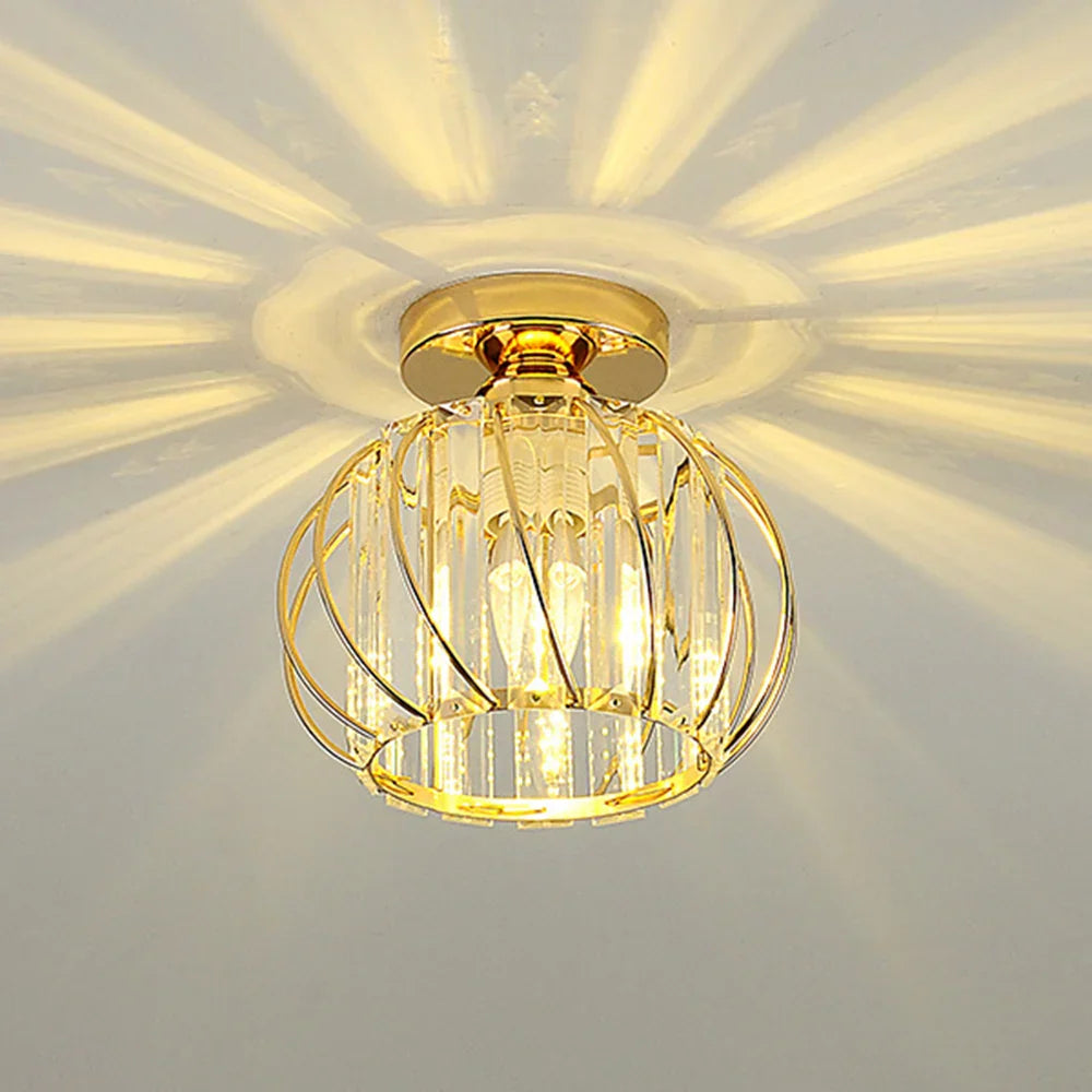 DecorBites™ Crystal Ceiling Lamp: Modern Nordic Aisle Corridor Light for Elegant Home Decor