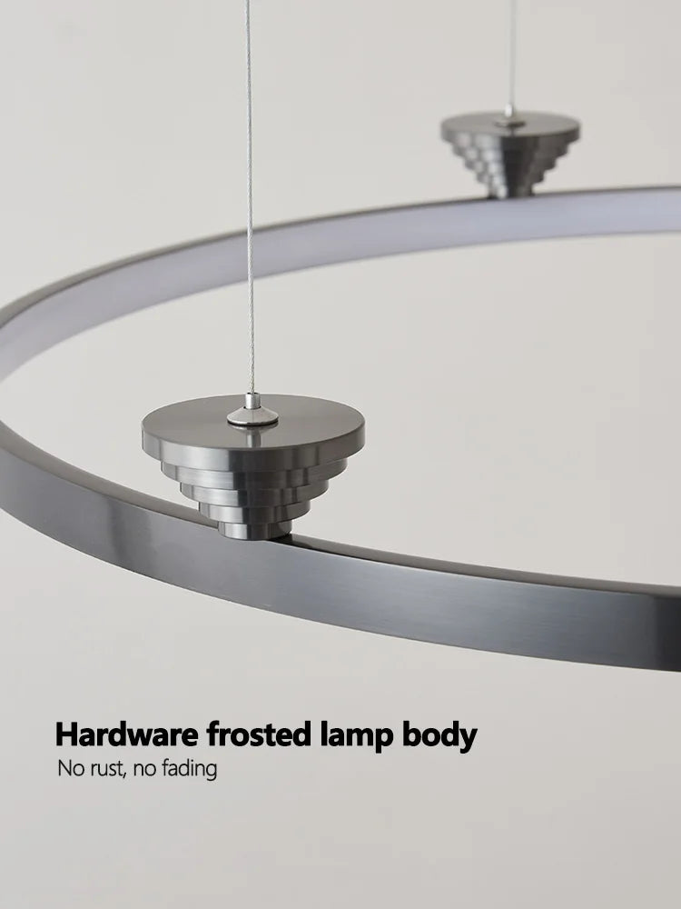 Lámpara colgante anular de estilo italiano DecorBites™ para sala de estar, comedor o dormitorio.