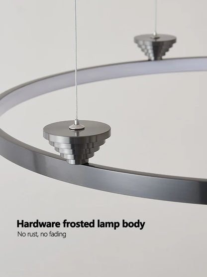 Lámpara colgante anular de estilo italiano DecorBites™ para sala de estar, comedor o dormitorio.