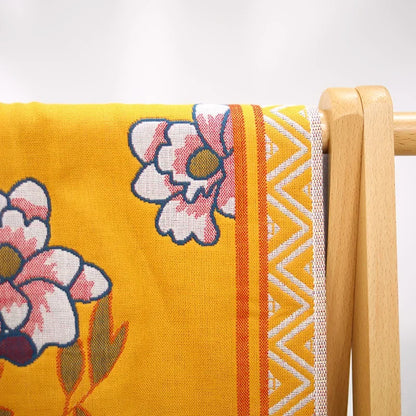 منشفة حمام كبيرة من ديكوربايتس™ مصنوعة من القطن بنسبة 100%، مقاس 80×160 سم - ماصة، سريعة الجفاف، بتصميم فصول السنة، زهور وطيور