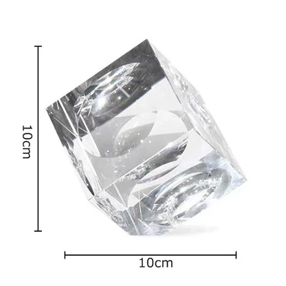 Adorno de escritorio DecorBites™ Estatua de cubo de cristal - Escultura decorativa creativa para habitaciones