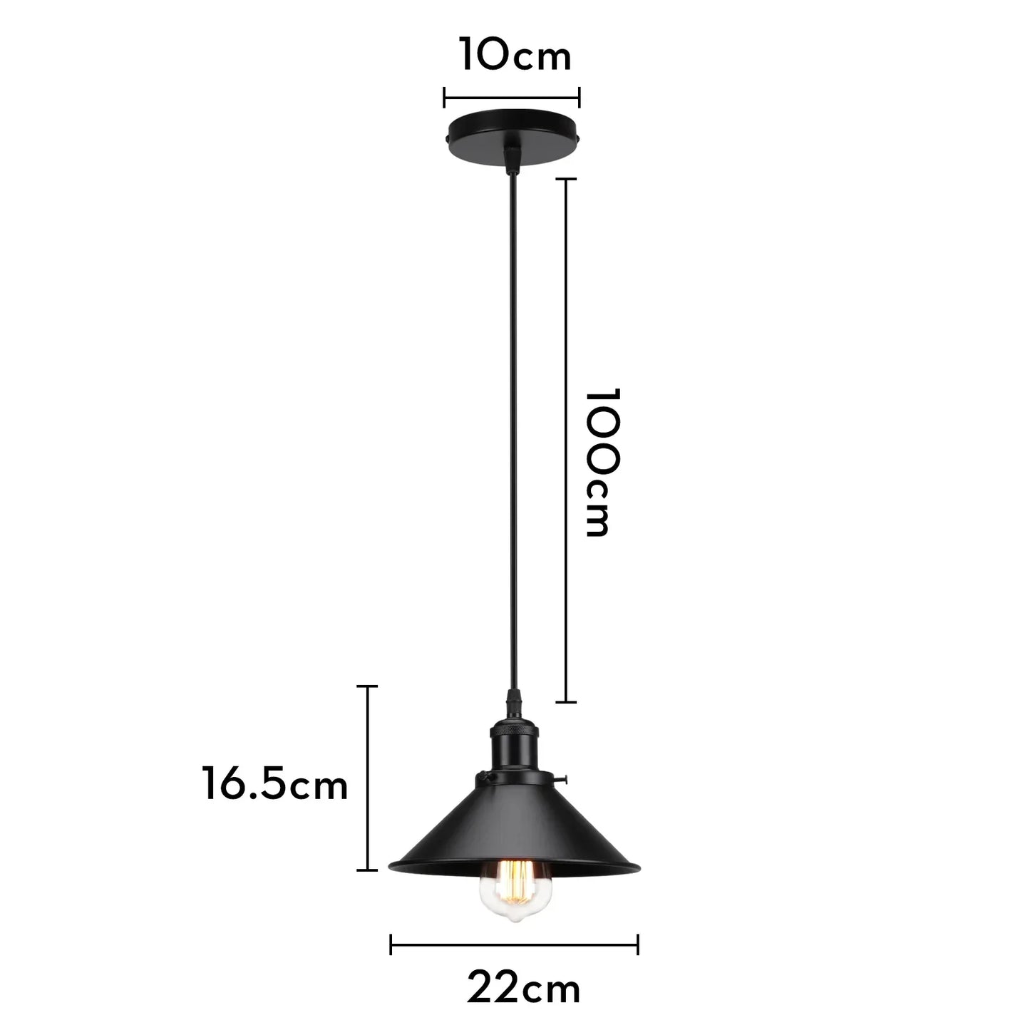 DecorBites™ Iron Pendant Light for Dining Room, Kitchen, and Bedroom