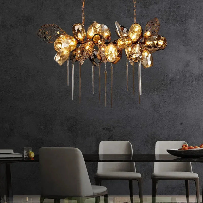 DecorBites™ Glass Shades Pendant Light Luxury Dining Lamp Indoor Decor Lighting