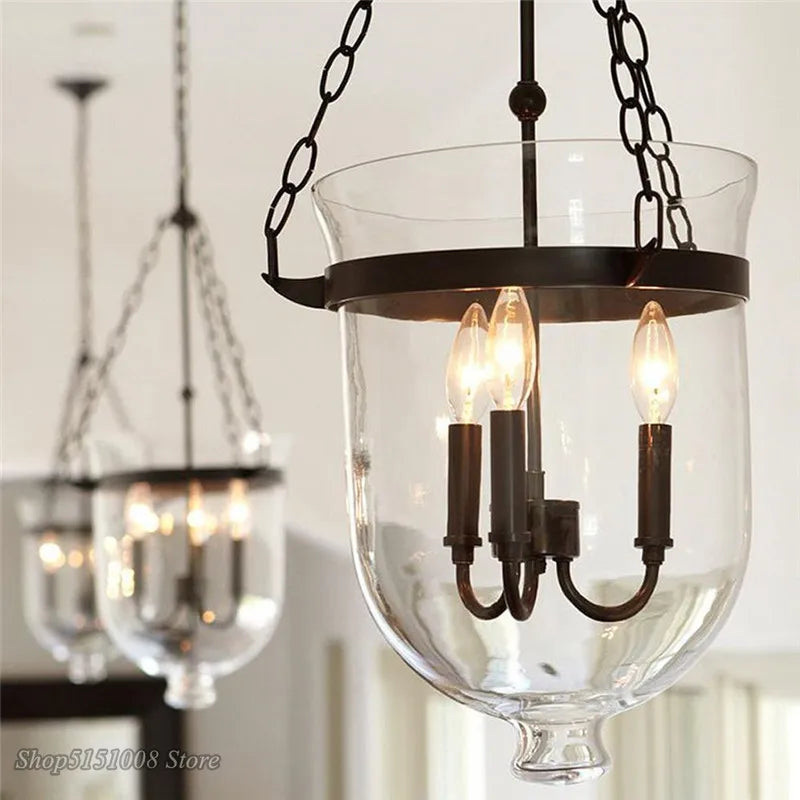 DecorBites™ Glass Bucket Pendant Light: Retro LED Dining Room Fixture