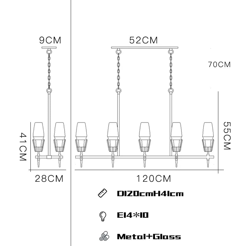 DecorBites™ Gold Lustre Glass Chandelier: Modern Luxury Pendant for Living, Dining, Bedroom
