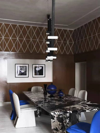 ديكوربايتس™ مصباح معلق من الجلد الأسود لغرفة الطعام وديكور المنزل