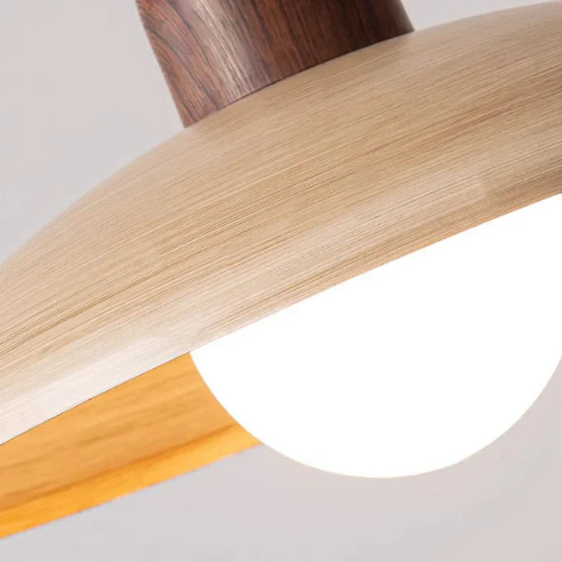 DecorBites™ Japanese Wooden Stone Chandelier Pendant Light, Wabi-Sabi Style Yellow Cavity-Stone Lamp