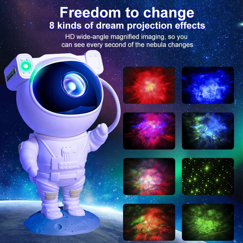 DecorBites™ Astronaut Galaxy Night Light Projector Aurora Borealis Lamp Kids Gift