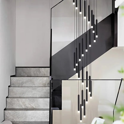 DecorBites™ LED Staircase Chandeliers: Modern Pendant Light Lamps for Living Room Decor