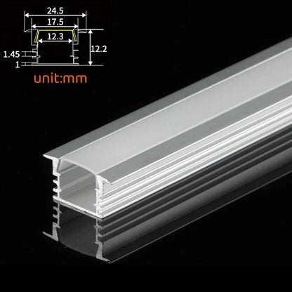 DecorBites™ LED Aluminum Profiles Corner Channel with Transparent/Milky Diffuser for Strip Lights