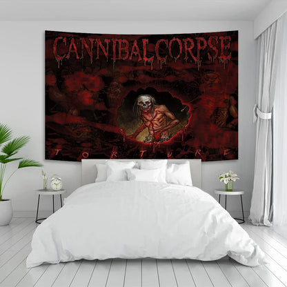 DecorBites™ Cannibal Corpse Tapestry: Heavy Metal Rock Wall Art Décor Flag Gifts