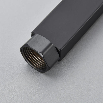 أنبوب تمديد صنبور دش الحمام الأسود من DecorBites™ - دائري ومربع 30/40 سم واجهة عامة