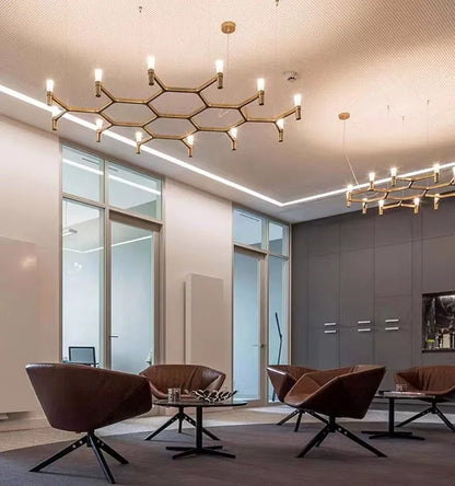 Lámpara de araña DecorBites™ Crown Major: Iluminación LED moderna y lujosa para cocina, hotel y sala de estar