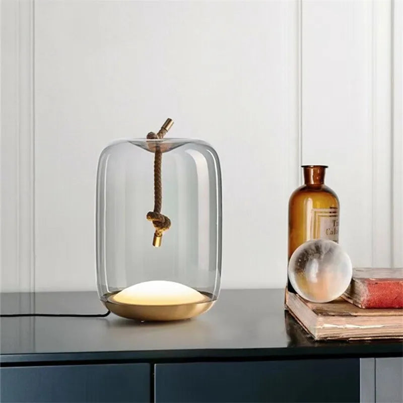 DecorBites™ Brokis Knot Table Lamp Glass Nordic Light for Living Room Bedroom Decor.