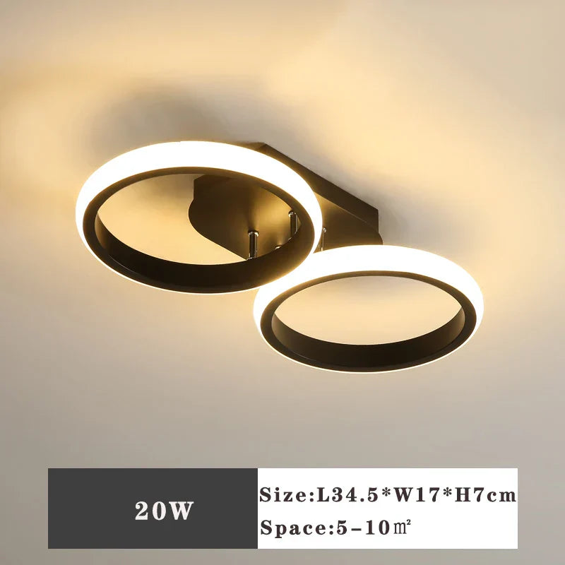 DecorBites™ LED Ceiling Lamp: Modern Indoor Lighting Fixture, 36W 32W 20W, Bedroom Corridor Balcony Foyer
