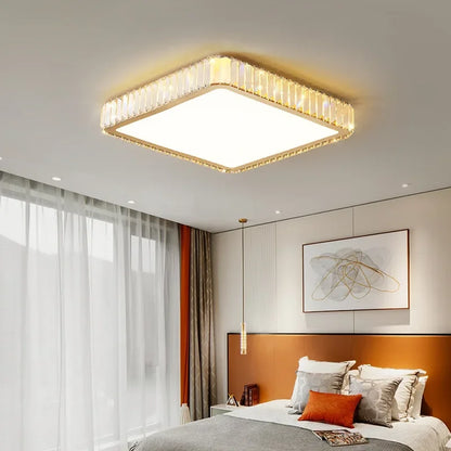 DecorBites™ Crystal LED Ceiling Light for Modern Bedroom, Warm Lighting