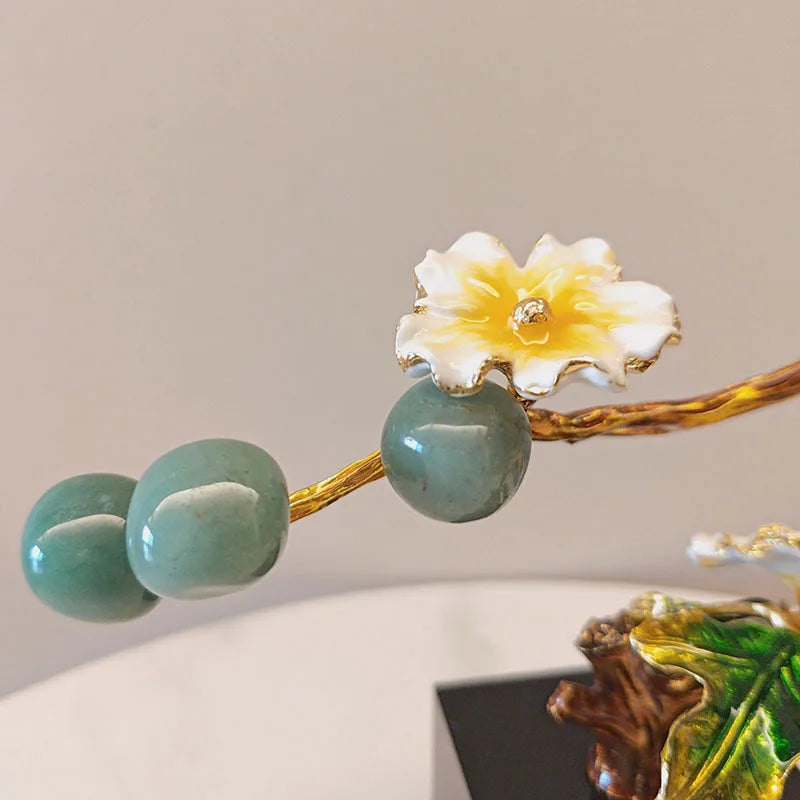 DecorBites™ Golden Tree Plum Blossom Crystal Handicraft Décor for Home Settings