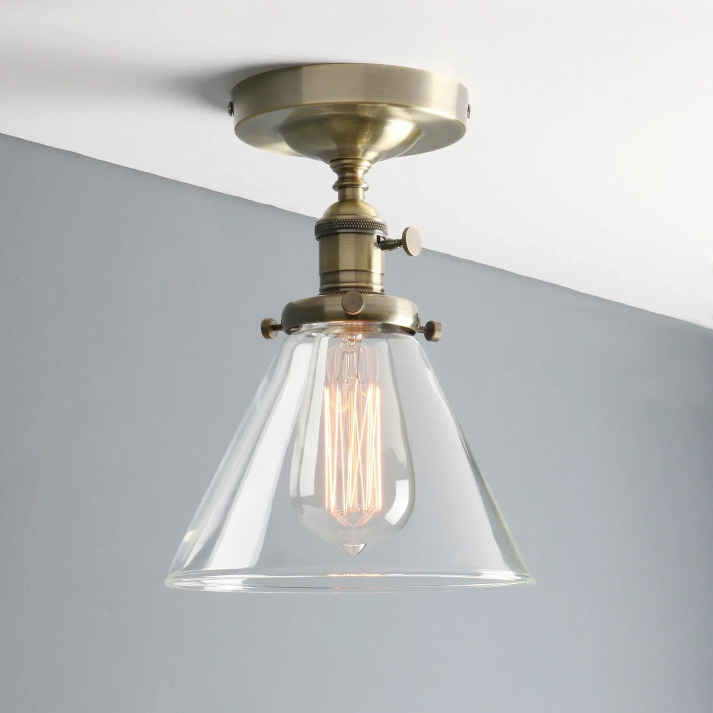Decorbites™ Trichter-Glas-Wandleuchte Vintage-Industrial-Wandleuchte
