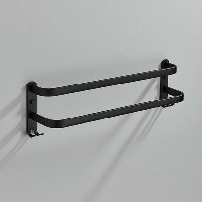 Toallero de aluminio DecorBites™ para baño con gancho, colgador de ropa de pared de varios niveles