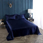 Decobites Silky Rayon Queen Bed Sheet Set Luxurious Solid Satin High Quality Sheets