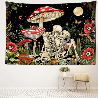 Decobites Psychedelic Witchcraft Tapestry Wall Hanging for Aesthetic Hippie Room Decor