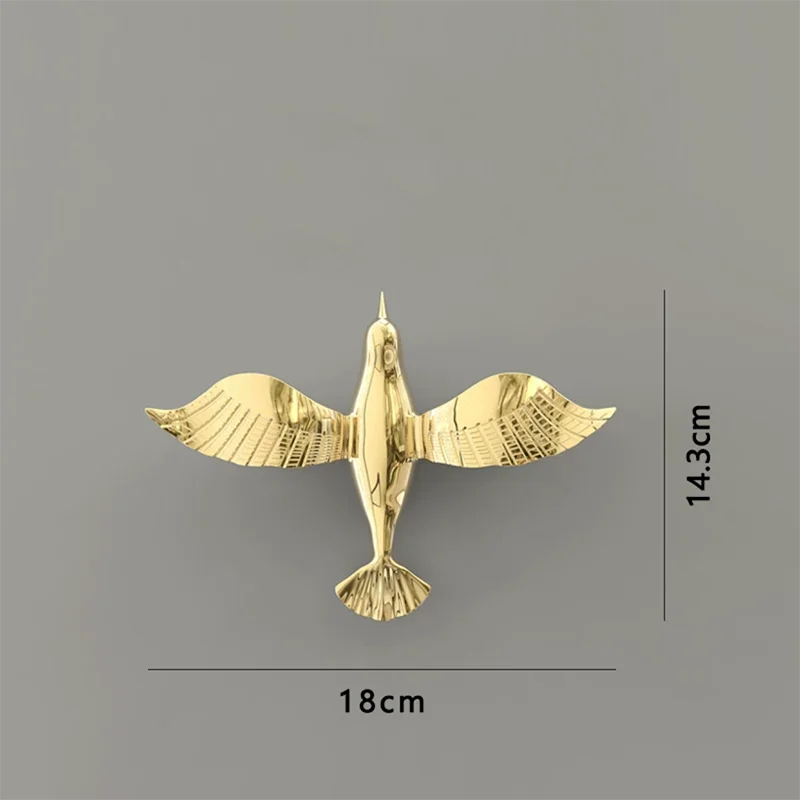 DecorBites™ Gold/Silver Pigeon Wall Ornaments - Dove Statue for Living Room Aesthetics