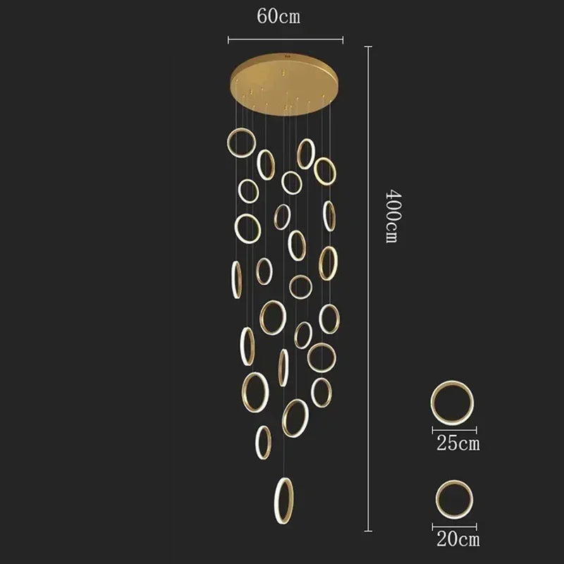 DecorBites™ LED Pendant Lights: Modern Minimalist Hanging Chandelier for Living & Dining Room