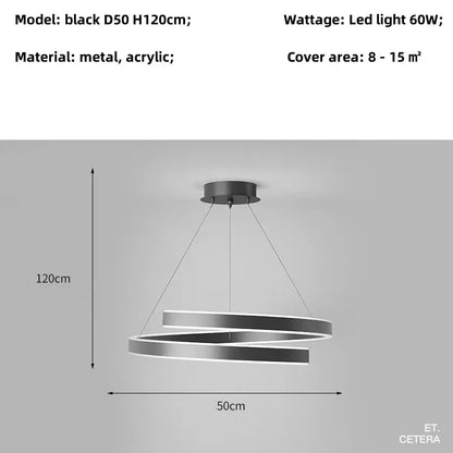 DecorBites™ Dimmable Metal Acrylic Pendant Chandelier Lighting Fixtures