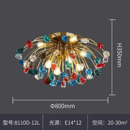 Lámpara de araña de cristal DecorBites™ con iluminación LED para comedor e isla de cocina