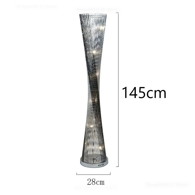 DecorBites™ Aluminum Tower Floor Lamp for Living Room Decor - Modern LED Stand Light