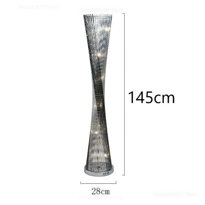 DecorBites™ Aluminum Tower Floor Lamp for Living Room Decor，Modern LED Standing Light Stand