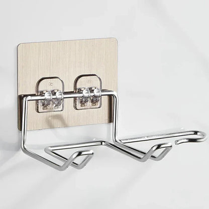 DecorBites™ Hair Care Organizer: Wall-Mounted Storage Shelf for Hair Dryer & Straightener