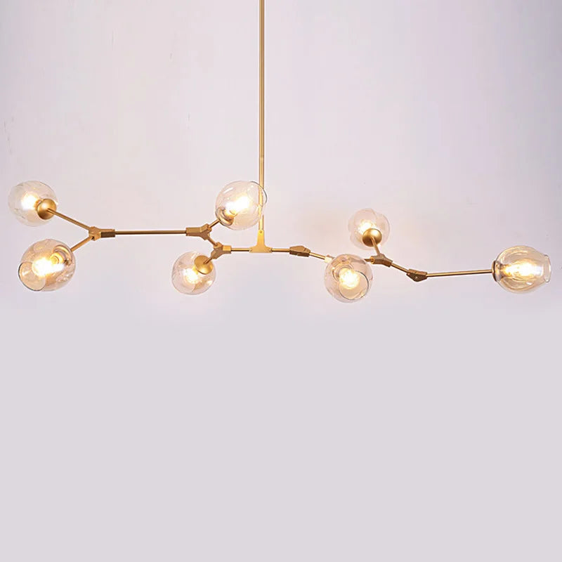 DecorBites™ Gold Glass Ball Pendant Lights for Modern Dining Room Decor