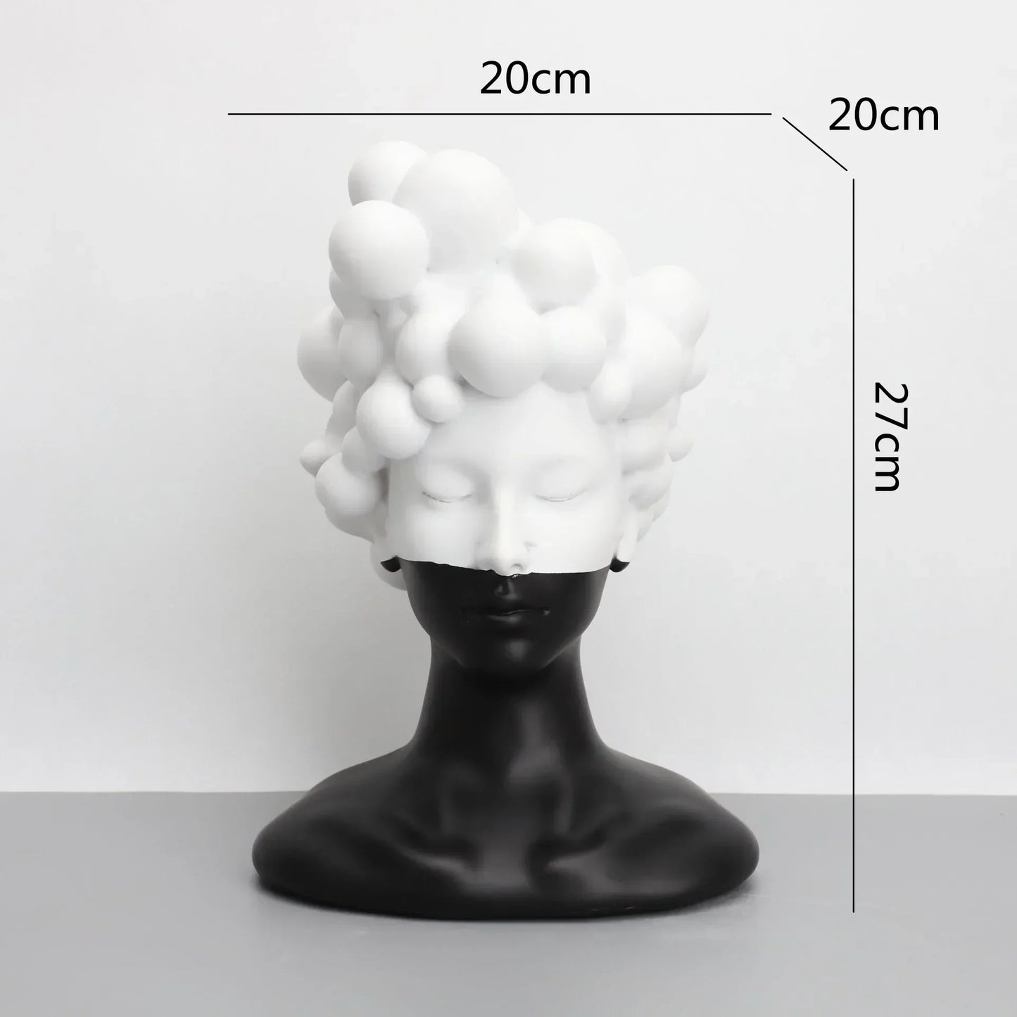 ديكوربايتس™ تمثال امرأة تجريدية منحوتة من الراتنج ديكور منزلي تمثال رأس إنسان