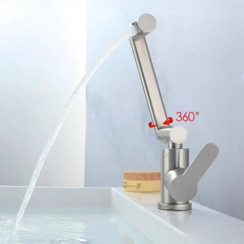 Grifo de baño DecorBites™ de acero inoxidable 304, agua fría y caliente, lavabo de cocina, accesorios de baño