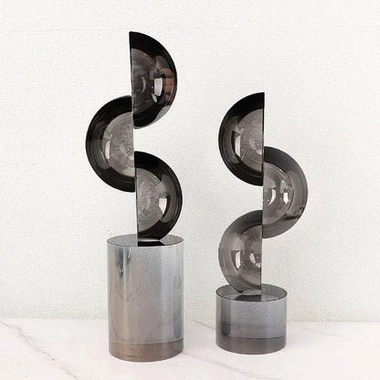 ديكور بايتس™ - زخارف كريستالية هندسية - حلقات منحوتة - ديكور منزلي - تماثيل صغيرة