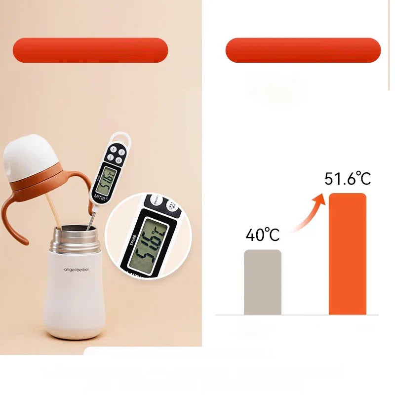 DecorBites™ Kids Stainless Steel Thermos Cup with Straw, 320ML Cute Water Bottle