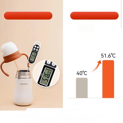 DecorBites™ Kids Stainless Steel Thermos Cup with Straw, 320ML Cute Water Bottle